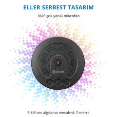 Boya BY-BMM400 Hoparlörlü USB Toplantı Mikrofonu