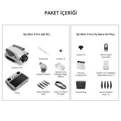 DJI Mini 3 Pro (DJI RC) Drone Fly More Kit Plus - Distribütör Garantili