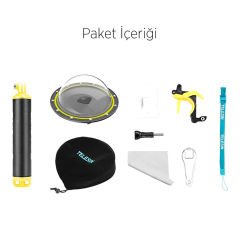 Telesin GP-DMP-T08 Gopro Hero 8 Su Altı Dome Port