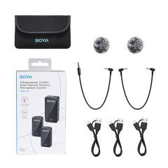Boya BY-WMic5-M2 Ultra Kompakt Çift Kanallı Kablosuz İkili Yaka Mikrofonu