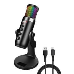 Midex Hype USB RGB Oyuncu ve Yayıncı Mikrofonu (Kayıt Gaming Tiktok Twitch Canlı yayın Discord Youtube)