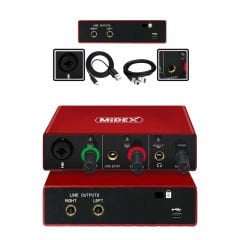 Midex GLX-500 PRO Stüdyo Ses Kartı 2 Giriş 2 Çıkış