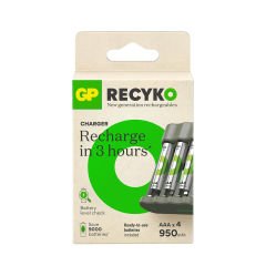 Gp Recyko B441 4'lü AAA İnce Kalem Pil ve USB Şarj Cihazı