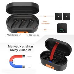 Zgcine ZG-R30 Rode Wireless GO Serisi Mikrofon Şarj Kutusu
