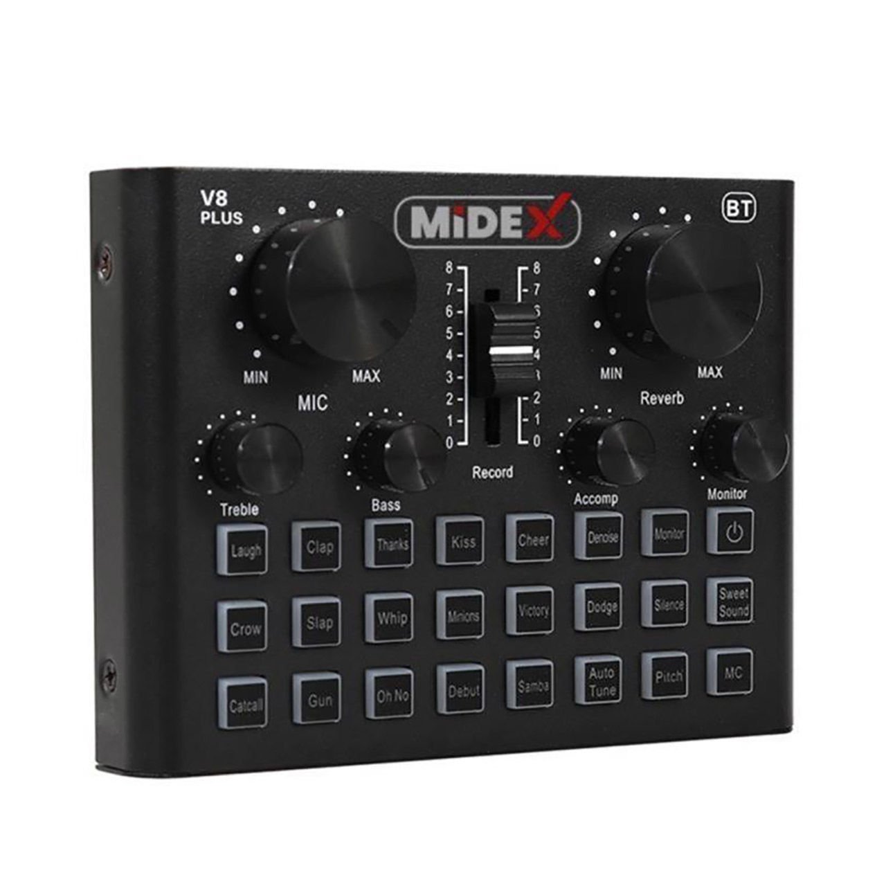 Midex VS8 PLUS Canlı Yayın Ses Kartı Efektli Radyo Mikseri (Telefon ve PC Podcast Radyo Yayıncılar)