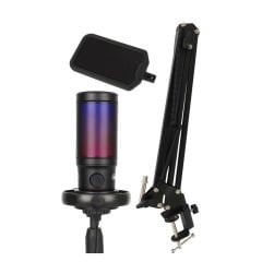 Midex V6 RGB Set USB Oyuncu ve Yayıncı Mikrofonu Condenser Stüdyo (Kayıt Gaming Tiktok Twitch Canlı yayın Discord Youtube)