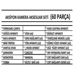 Markofist MF-AKAS10 Aksiyon Kamera Aksesuar Seti 60 Parça