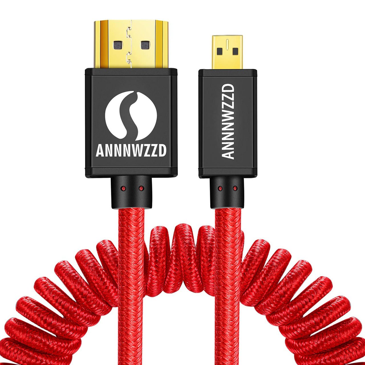 Annnwzzd HDT1203-GB Micro Hdmi to Hdmi Kablo Spiralli 1m