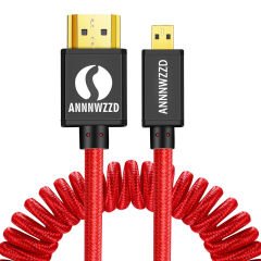 Annnwzzd HDT1203-GB Micro Hdmi to Hdmi Kablo Spiralli 1m