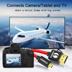 Annnwzzd HDT1203-GB Micro Hdmi to Hdmi Kablo Spiralli 1m