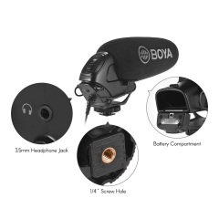 Boya BY-BM3030 Kamera Üstü Shotgun Mikrofon