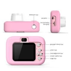 Angeleye KS-102 Çocuklar İçin Dijital Kamera Pembe