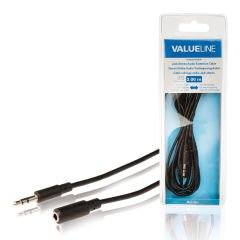 Valueline VLAB22050B30 3.5mm Stereo Erkek-Dişi Aux Uzatma Kablosu 3m