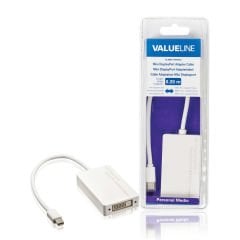 Valueline VLMB37460W02 Mini DisplayPort to HDMI DVI DisplayPort Çevirici 0.2m