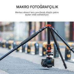 K&F Concept SA254T3 Profesyonel Deve Boynu Tripod 191cm (T254A4+BH-28L)