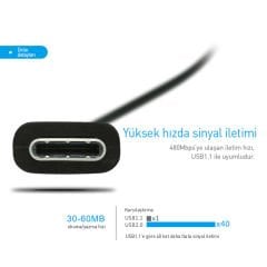Prolink PB480-0100 Type-c USB to Micro USB Kablo 1m