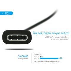 Prolink PB481-0100 Type-c USB to Mini USB Kablo 1m