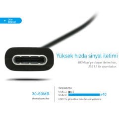 Prolink PB482-0100 USB Type-C to USB-B Kablo 1m
