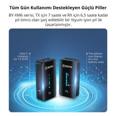 Boya BY-XM6-S2 Kablosuz İkili Yaka Mikrofonu