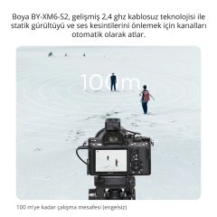 Boya BY-XM6-S2 Kablosuz İkili Yaka Mikrofonu