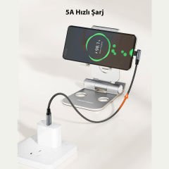 CableCreation CC1282 Type-C to Type-C Kablo 50cm, USB 2.0, 100W 5A Hızlı Şarj, 480mbps Data