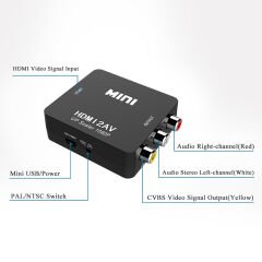 Markofist MF-AVC50 HDMI to AV Video Converter Çevirici