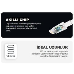 Deji DJ-C11 Type-c Usb Data ve Şarj Kablosu Örgülü Beyaz