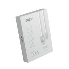 Deji DJ-C11 Type-c Usb Data ve Şarj Kablosu Örgülü Beyaz