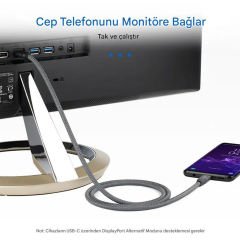 Markofist LEVELS-AVDC10-5M Type-C to Type-C Kablo 5m, USB 3.2, 4K 60Hz Görünütü, 20Gbps Data, 100W Hızlı Şarj (Tether Kablo, Thunderbolt 3)