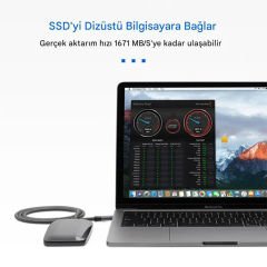 Markofist LEVELS-AVDC10-5M Type-C to Type-C Kablo 5m, USB 3.2, 4K 60Hz Görünütü, 20Gbps Data, 100W Hızlı Şarj (Tether Kablo, Thunderbolt 3)
