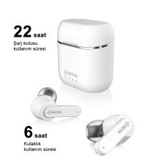 Boya BY-AP4 Kablosuz Bluetooth Kulaklık Beyaz