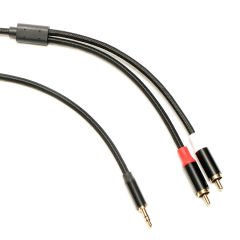 Markofist MF-AC11-10M 2 RCA - 3.5mm Stereo Ses Kablosu 10m