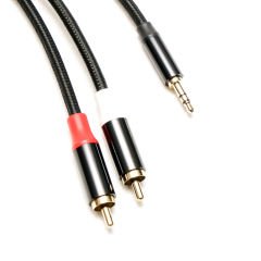 Markofist MF-AC11-10M 2 RCA - 3.5mm Stereo Ses Kablosu 10m