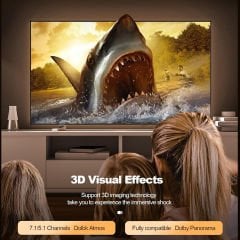 Markofist MF-AVC70-15M 8K AOC Optik Hdmi Kablo 15m, HDMI 2.1, 8K 60Hz, 48Gbps
