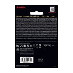 Sandisk Pro-Cinema 480 GB 1800mb/s CFexpress Type-A Hafıza Kartı