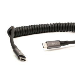 Markofist MF-AVDC10S Spiral Type-C to Type-C Kablo 2m, USB 3.2, 4K 60Hz Görünütü, 20Gbps Data, 100W Hızlı Şarj (Tether Kablo, Thunderbolt 3)