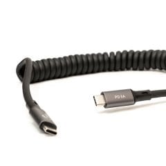 Markofist MF-AVDC10S Spiral Type-C to Type-C Kablo 2m, USB 3.2, 4K 60Hz Görünütü, 20Gbps Data, 100W Hızlı Şarj (Tether Kablo, Thunderbolt 3)