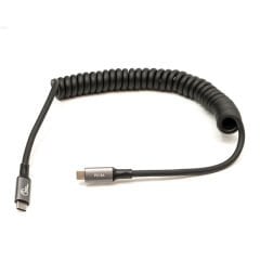 Markofist MF-AVDC10S Spiral Type-C to Type-C Kablo 2m, USB 3.2, 4K 60Hz Görünütü, 20Gbps Data, 100W Hızlı Şarj (Tether Kablo, Thunderbolt 3)