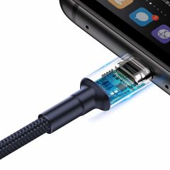 Baseus Cafule Type-C to USB-A Şarj Kablosu 1m Altın-Mavi, USB 2.0, 40W 5A Şarj, 480mbps Data