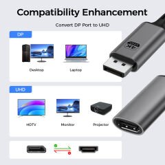 Markofist Displayport to Hdmi Çevirici Kablo 20cm, 4K 30Hz (LEVELS-CNV13)