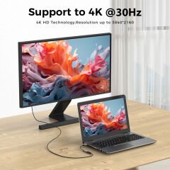 Markofist Displayport to Hdmi Çevirici Kablo 20cm, 4K 30Hz (LEVELS-CNV13)