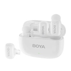 Boya Mini Kablosuz Yaka Mikrofonu - Beyaz