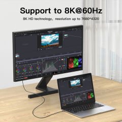 Markofist Type-C to Displayport Kablo 1.8m, 8K 60Hz (LEVELS-CD8-1.8M)