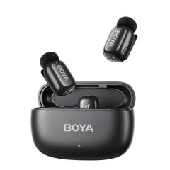 Boya Mini Kablosuz Yaka Mikrofonu - Siyah
