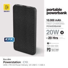 IBERRY C10 10000mAh PD 3.0 20W Hızlı Powerbank Taşınabilir Şarj Cihazı