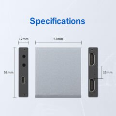 ULT-Unite CC10 HDMI USB Video Capture Card 4K (Görüntü ve Kulaklık Çıkışlı, Mikrofon Girişli)