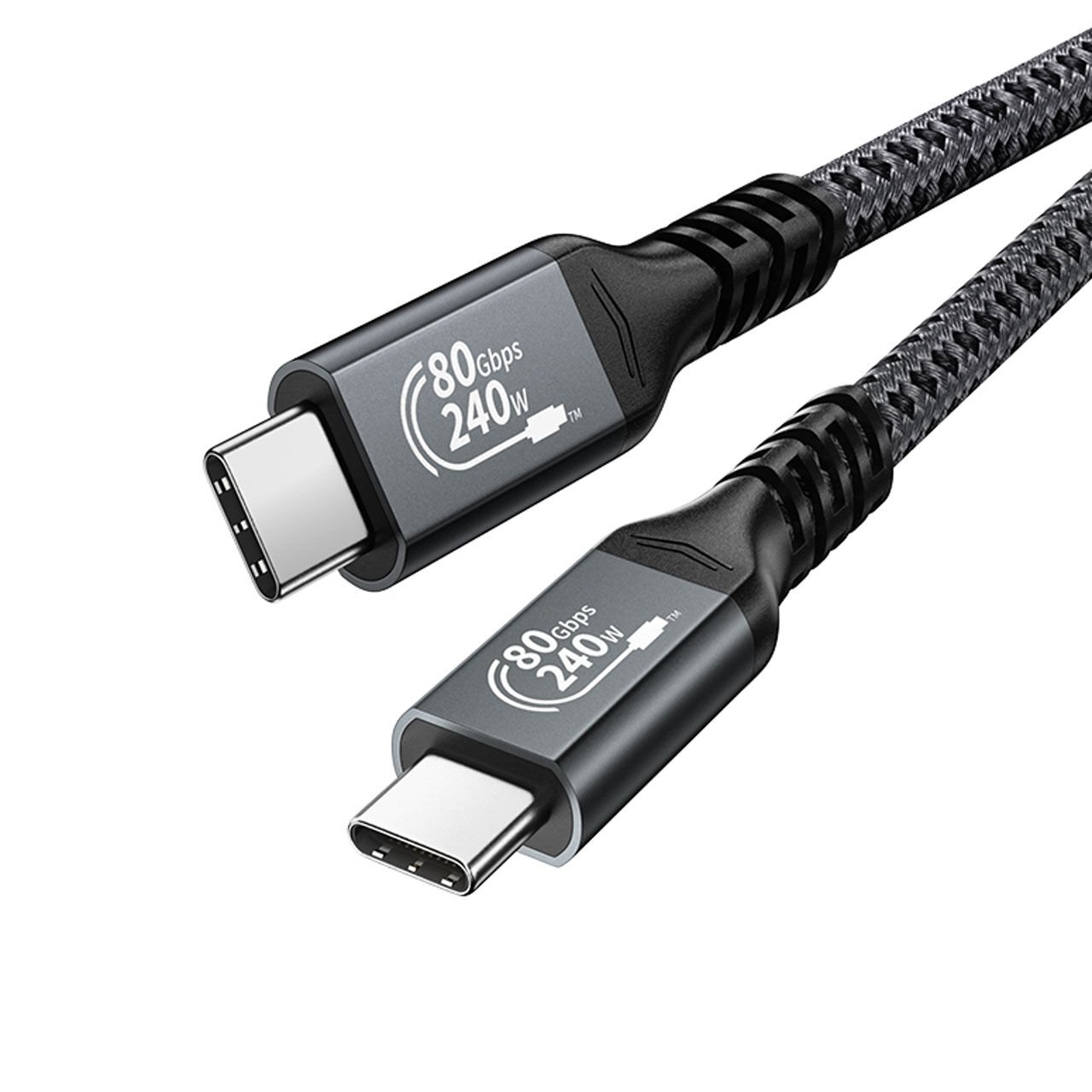 Markofist Type-C to Type-C Kablo 80cm, USB 4, 4K 144Hz Görünütü, 80Gbps Data, 240W Hızlı Şarj, Thunderbolt 3 4 (LEVELS-AVDC20-0.8M)