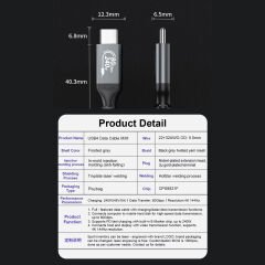 Markofist Type-C to Type-C Kablo 80cm, USB 4, 4K 144Hz Görünütü, 80Gbps Data, 240W Hızlı Şarj, Thunderbolt 3 4 (LEVELS-AVDC20-0.8M)