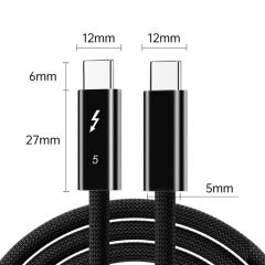 Markofist Thunderbolt 5 Kablo 1m, 16K 30Hz Görünütü, 120Gbps Data, 240W Hızlı Şarj (LEVELS-TB5-1M)