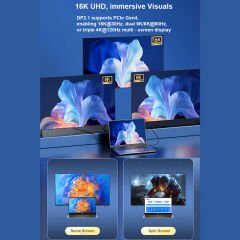 Markofist Thunderbolt 5 Kablo 2m, 16K 30Hz Görünütü, 120Gbps Data, 240W Hızlı Şarj (LEVELS-TB5-2M)